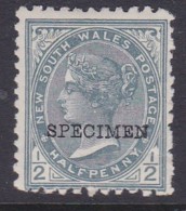 New South Wales 1892 SG 271cs P.11x12 Mint Hinged Specimen - Ungebraucht