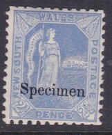 New South Wales 1890 SG 265as Mint Hinged SPECIMEN - Mint Stamps