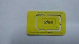 India-idea G.s.m Card-(32)-()-()-(jaipur)-g.s.m Card Mint+1 Card Prepiad Free - Inde