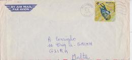 Burundi - Enveloppe Lettre Bujumbura Pour Gzira Malte 1975 Affranchissement Poisson Baliste - Used Stamps