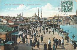 CPA Turquie Salut De Constantinople Le Pont De Stamboul Istanbul 1910 - Türkei