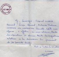 VP13.575 - TOULON & SAINT ANDRE LEZ LILLE 1963 - Lettre Du Caporal CHARIER Du 4 ème Rgt D'Infanterie De Marine - Documenti