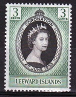 Leeward Islands 1953 Queen Elizabeth Single Stamp To Celebrate Coronation. - Leeward  Islands