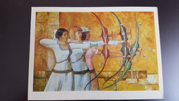 "Bowers" By Rakhmanov - OLD USSR Postcard -1970s - ARCHERY - Archer - Tiro Al Arco