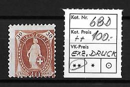 1882-1904 STEHENDE HELVETIA → SBK-68D** - Unused Stamps
