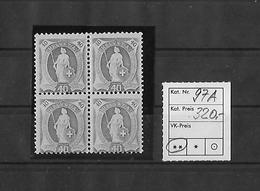 1882-1904 STEHENDE HELVETIA → SBK-97A** - Unused Stamps