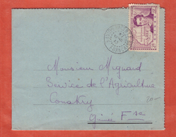 GUINEE LETTRE DE 1945 DE MAGENTA POUR CONAKRY - Cartas & Documentos