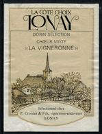 Rare // Etiquette De Vin // Musique //  Lonay, Choeur-Mixte "La Vigneronne" - Musica