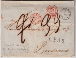 1846, 2 Entrees Different, Par Ereur!! , #a1532 - Entry Postmarks