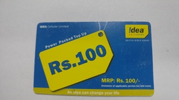 India-idea-full Talktime-card-(35b)-(rs.100)-(9959494135918995)-(new Delhi)-()-card Used+1 Card Prepiad Free - Indien