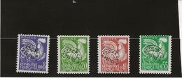 TIMBRES PREOBLITERES  - TYPE COQ GAULOIS N° 119 A 122 NEUF SANS CHARNIERE - ANNEE 1960 - COTE : 45 € - 1953-1960