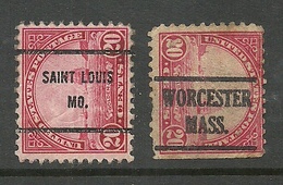 USA 1923/31 St. Louis & Worcester Pre-cancel Michel 279 Golden Gate Ship - Vorausentwertungen