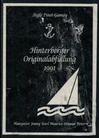 Rare // Etiquette De Vin // Bateau à Voile // Aigle, Pinot-Gamay, Hinterberger Originallabfüllung - Bateaux à Voile & Voiliers