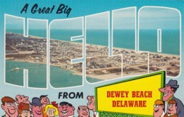 Delaware Hello From Dewey Beach Aerial View - Autres & Non Classés