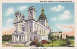 Minnesota Minneapolis Basilica Of St Mary 1949 Curteich - Minneapolis