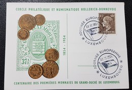 Luxembourg 1954- Journée Européenne Du Timbre 1954- Centenaire De Nos Premières Monnaies Nationales - Cartoline Commemorative