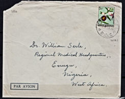 Ca0210 BELGIAN CONGO 1953, Flower Stamp On Costermansville Cover To Nigeria, 10(G) Cancellation - Brieven En Documenten