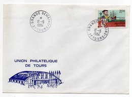 1984--cachet Provisoire -- 37-TOURS - GRANDE SEMAINE -- Cachet à étoile Sur Tp Jacques Cartier--U-Phil De TOURS - Bolli Provvisori