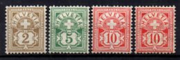 SUISSE - 1882/99 - 4 Valeurs Neuves TTB - Neufs