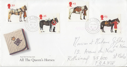 Enveloppe  FDC  1er  Jour   GRANDE  BRETAGNE    50éme   Anniversaire  De  La   British  Horse  Society     1997 - 1991-2000 Decimal Issues