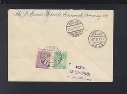 Romania Registered Cover 1922 Cernauti Via Breslau To Berlin - Covers & Documents