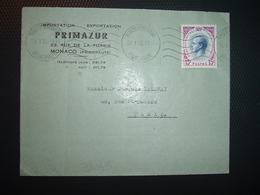 LETTRE TP RAINIER III 15F OBL.MEC.26 I 56 MONACO CONDAMINE PRINCIPAUTE + PRIMAZUR - Covers & Documents