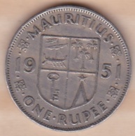 ILE MAURICE / MAURITIUS . ONE RUPEE 1951 . GEORGE VI - Mauricio