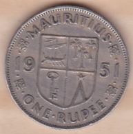 ILE MAURICE / MAURITIUS . ONE RUPEE 1951 . GEORGE VI - Mauritius