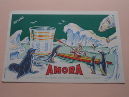 AMORA Moutarde ( +/- 13,5 X 21 Cm. ) Buvard ( Voir Photo ) ! - Mostaza