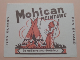 MOHICAN Peinture ( +/- 13,5 X 10,5 Cm. ) Buvard ( Voir Photo ) ! - Pinturas