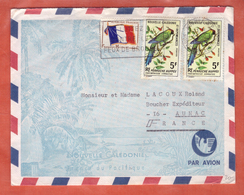 NOUVELLE CALEDONIE LETTRE MILITAIRE DE 1969 DE NOUMEA POUR AUNAC FRANCE - Cartas & Documentos