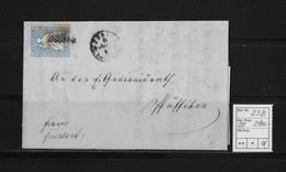 1854-1862 SITZENDE HELVETIA Ungezähnt (Strubel)  → Franco Zürich Nach Pfäffikon  SBK-23B/B1 - Cartas & Documentos