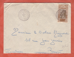 GUINEE LETTRE DE 1936 DE FORECARIAH POUR BREST FRANCE - Cartas & Documentos