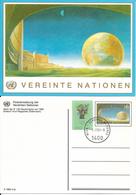 Onu, United Nations, Nations Unies, Bureau De Vienne, Entier Postal 1992, émis En 1997, Globe Terrestre , Oblitéré - Covers & Documents