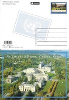 Onu, United Nations, Nations Unies, Bureau De Genève, Entier Postal 2002, Carte Neuve, Palais Des Nations - Storia Postale