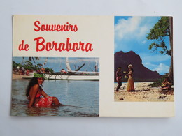 C.P.A. : Polynésie : Souvenirs De BORABORA, En 1968, Vahiné - Französisch-Polynesien