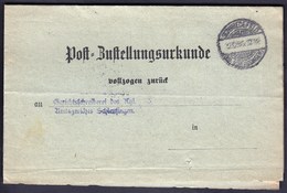 Germany Deutsches Reich Schmiedefeld 1906 / Post Bustellungsurkunde / Post Delivery Document - 1900 – 1949
