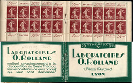 CARNET 189-C 2 SEMEUSE CAMEE "LABORATOIRE ROLLAND". LUXE. Gomme Parfaite, Aucune Adhérence. Bas Prix - Anciens : 1906-1965