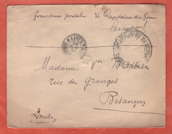 SOUDAN LETTRE FRANCHISE MILITAIRE DE 1901 DE KAYES POUR BESANCON FRANCE - Lettres & Documents