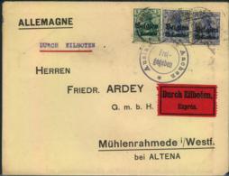 1915, Express From BRUXELLES With Censor To Germany - Esercito Tedesco