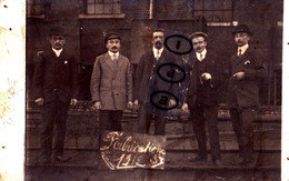 Superbe Photocarte De GENAPPE, 5 Personnages De La Fabrication (certainement Laminoir) En 1912 - Genappe