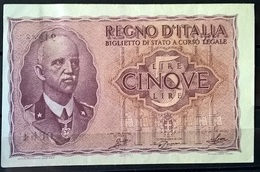 1939 - 5 LIRE FIOR DI STAMPA - Italia – 5 Lire