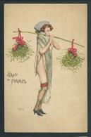 Raphael Kirchner // Beauté Féminine, Glamour. Le Gui De Paris No.22. Recto/verso - Kirchner, Raphael