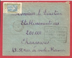 Y&T N°69  ABIDJAN   Vers  FRANCE 1935  3 SCANS - Briefe U. Dokumente