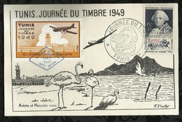 JOURNEE DU TIMBRE . 26 MARS 1949 . TUNIS . - Covers & Documents