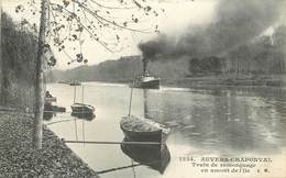 AUVERS CHAPONVAL - Train De Remorquage En Amont De L'ile. - Schlepper