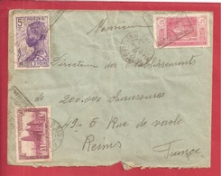 Y&T N°66+120+112 ABIDJAN  Vers  FRANCE 1937 2 SCANS - Lettres & Documents