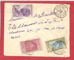 Y&T N°64+69+112 AGBOVILLE  Vers  FRANCE 1937 2 SCANS - Lettres & Documents