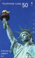 Telecarte JAPON (837) Statue De La Liberte * New York USA * PHONECARD JAPAN * STATUE OF LIBERTY * - Paysages