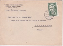 HONGRIE - PECS - 1949  - CACHET SUR TIMBRE CENTENAIRE SANDOR 1849 - 1949 MAYAR POSTA - Lettres & Documents